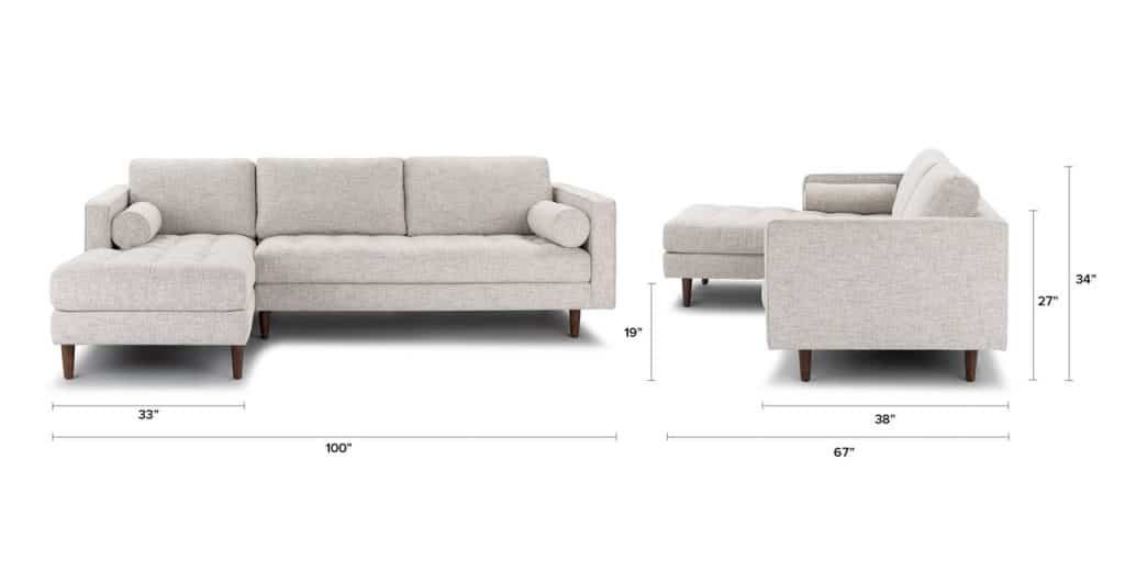 Kích thước ghế sofa nhỏ thường phù hợp với căn hộ mini