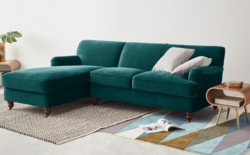 Vải nhung được ứng dụng trong thiết kế sofa