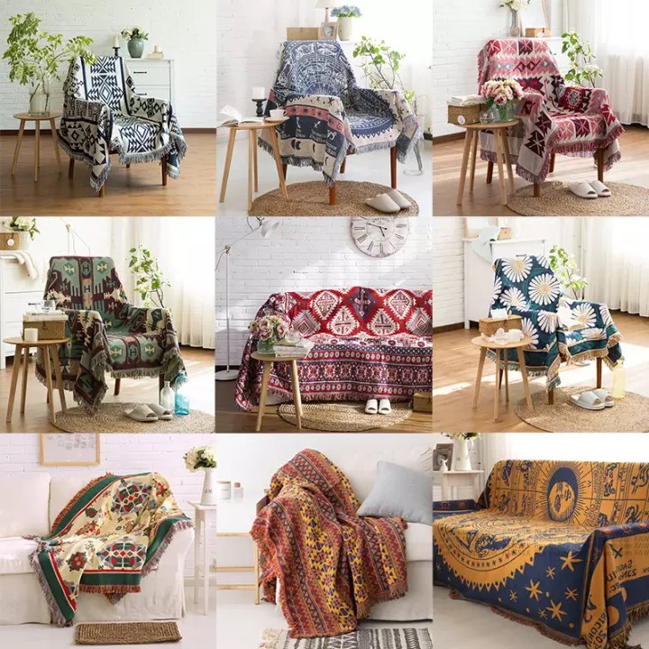 Họa tiết vải bọc ghế sofa phong cách retro ấn tượng