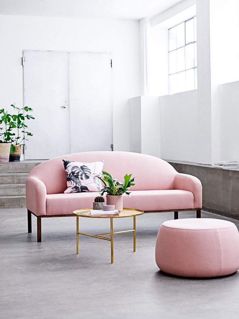 Ghế sofa hồng xinh xắn
