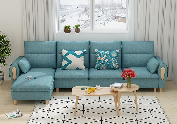 mẫu ghế sofa tông màu xanh đẹp