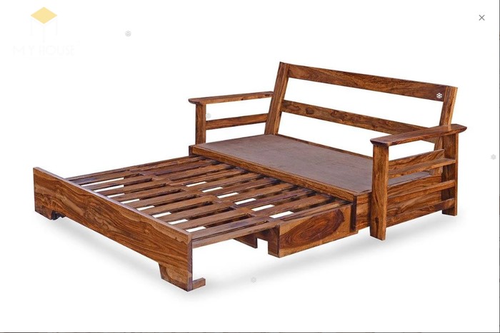 Đặc điểm thiết kế ghế sofa giường bằng chất liệu gỗ
