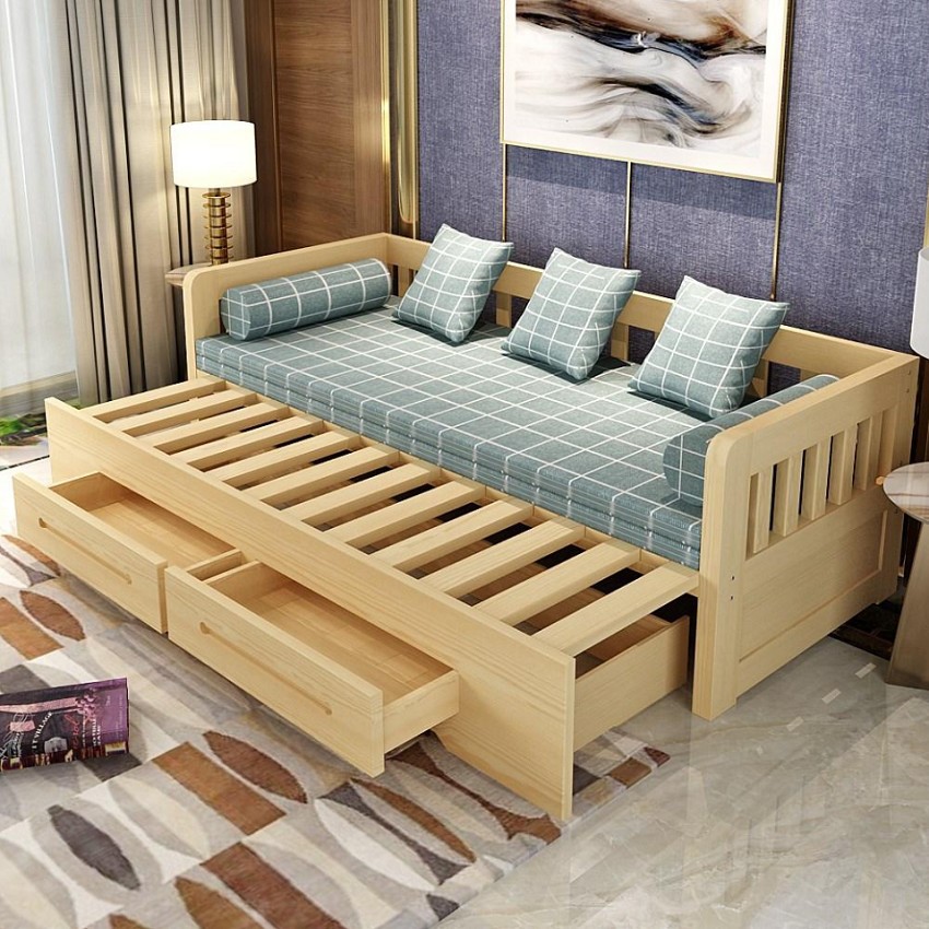 Mẫu sofa giường có chân gỗ