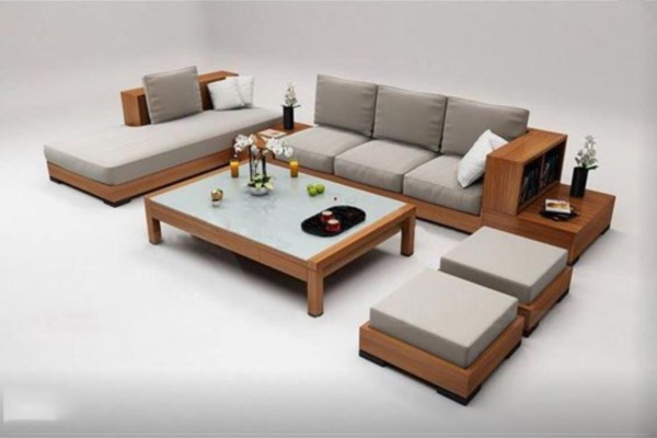 Mẫu sofa gỗ chữ u luôn được khách hàng yêu thích