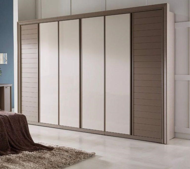 Thiết kế tủ đơn giản, tiết kiệm không gian của mẫu tủ quần áo 4 cánh kiểu Hàn Quốc cửa lùa   