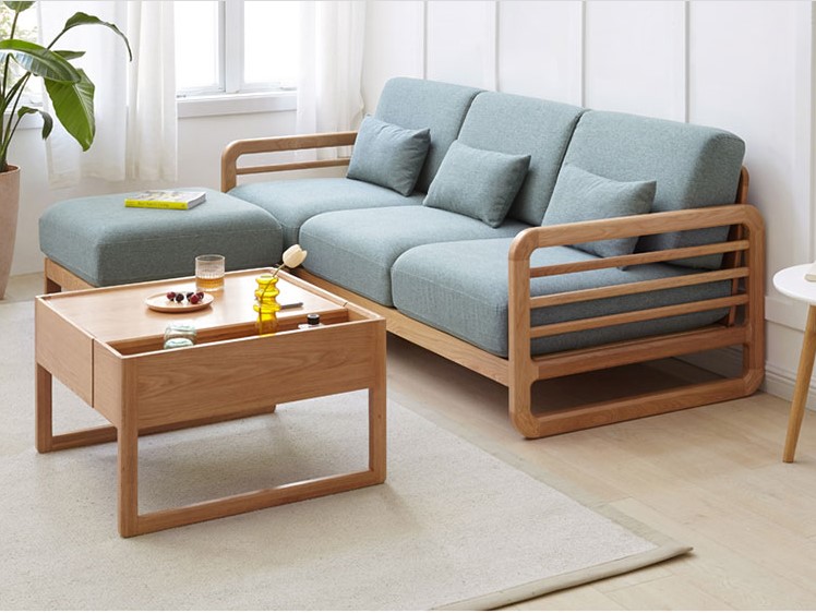 Mẫu Sofa gỗ nhỏ gọn phù hợp với những căn chung cư mini hiện đại
