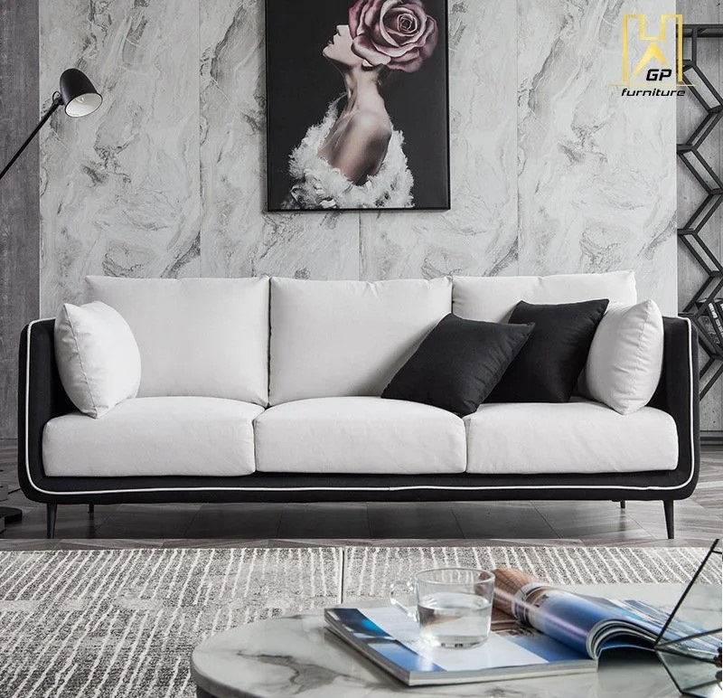 Ghế Sofa 3 chỗ vải nỉ phong cách Hàn Quốc