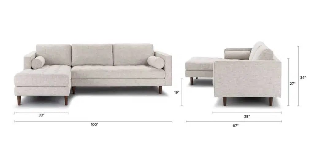 Sofa giường chữ L màu trắng